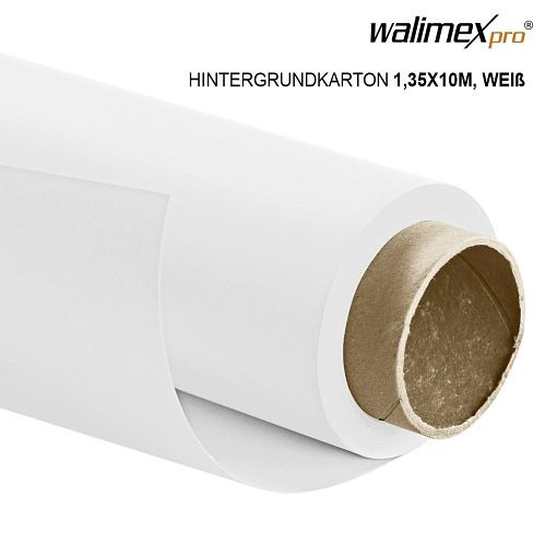 Walimex za ozadje škatla 1,35x10m, bela, 22804