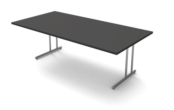 Zelo velika pisalna miza Kerkmann, z okvirjem C-noge, Start up, Š 2000 mm x G 1000 mm x V 750 mm, barva: antracit, 11435213