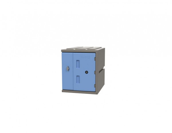 Plastična omarica Lotz 450 Plastična omarica, višina: 450 mm, modra vrata, vrtljiva ključavnica, 221450-08