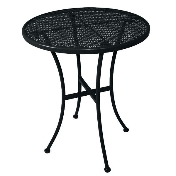 Okrogla bistro miza Bolero v ozkem jekleno črnem dizajnu 60 cm, GG705