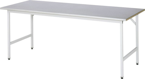 Delovna miza serije RAU Jerry (3030) - višinsko nastavljiva, delovna plošča z jekleno oblogo, 2000x800-850x800 mm, 06-500S80-20.12