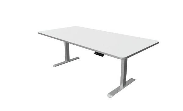 Kerkmann sedeča/stoječa miza, Move 3 Premium, Š 2000 x G 1000 mm, električno nastavljiva višina od 720-1210 mm, bela, 10331710