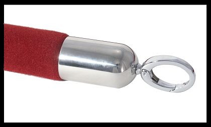 Kontaktno razmejitvena vrv, rdeča, 250 cm s kromiranimi priključki, 1604/250