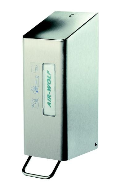 Čistilo za WC školjko Air Wolf, serija Omega, V x Š x G: 288 x 97 x 142 mm, prevlečeno nerjaveče jeklo, 29-016