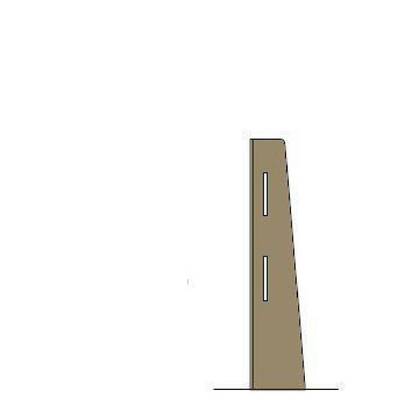 Bolero Easy Screen kotni steber za predelno steno svetel hrast 86 x 20 cm, FP423