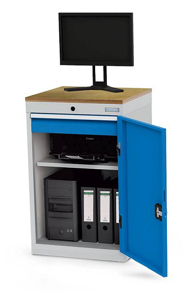 Bedrunka+Hirth stacionarna računalniška omarica, 1 x predal, 1 x polica, 1 x krilna vrata, mere v mm (ŠxGxV): 530 x 500 x 850, 04.530.02oRA