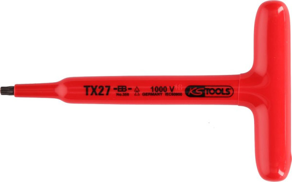 KS Tools T-ročaj Torx ključ z zaščitno izolacijo, T30, 160 mm, 117.2417
