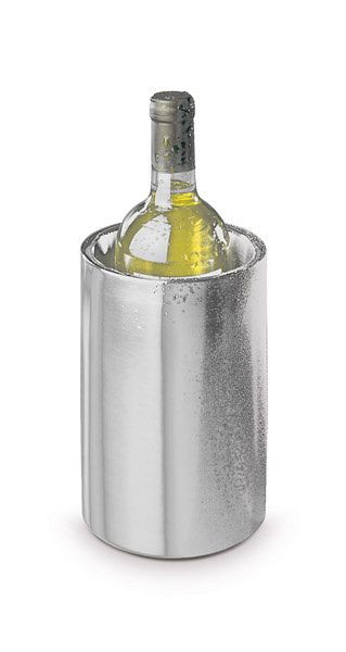 Hladilnik za steklenice APS, zunanji Ø 12 cm, višina: 20 cm, nerjaveče jeklo, mat polirano, notranji Ø 10 cm, dvojna stena, za 0,7 - 1,5 litrske steklenice, 36030