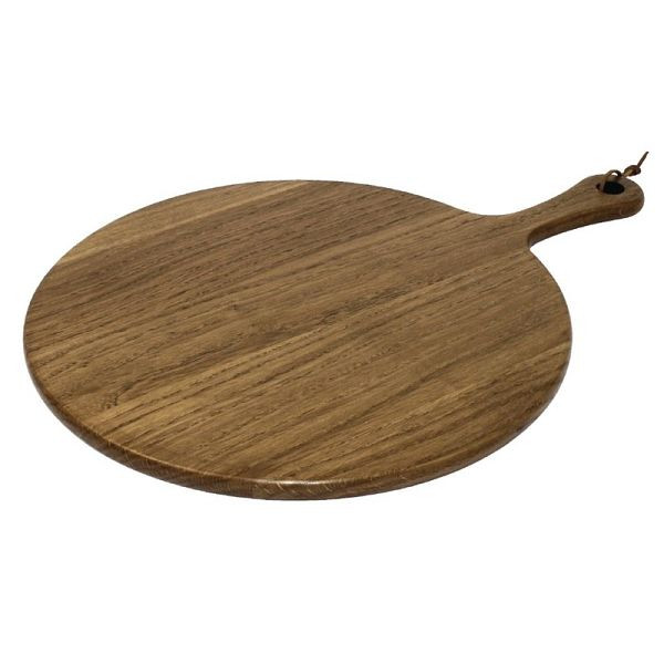 Olympia okrogla servirna deska akacijev les z ročajem 35,5 cm, GM262