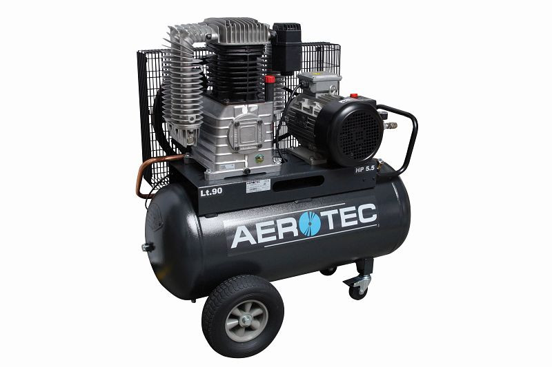 AEROTEC industrijski batni kompresor stisnjen zrak 400V z oljem, 580 l/min, mobilni, 2-stopenjski, 2010191