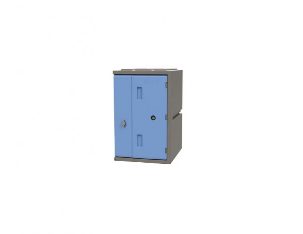 Lotz plastična omarica 600 Plastična omarica, višina: 600 mm, modra vrata, vrtljiva ključavnica, 221600-08