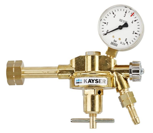 Regulator tlaka Kayser 'Propane', z 1 manometrom, Ø 63 mm, nastavljiv izhodni tlak, 57180