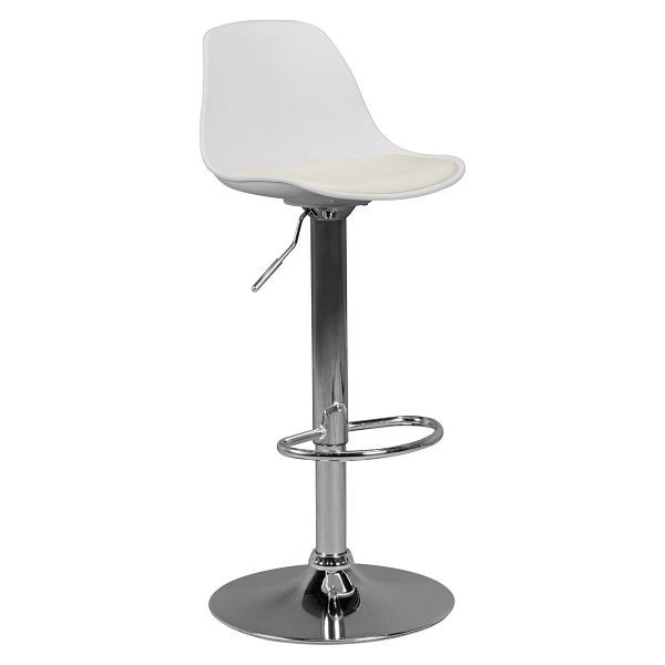 Barski stol Amstyle Corsica umetno usnje bela, SPM2.002