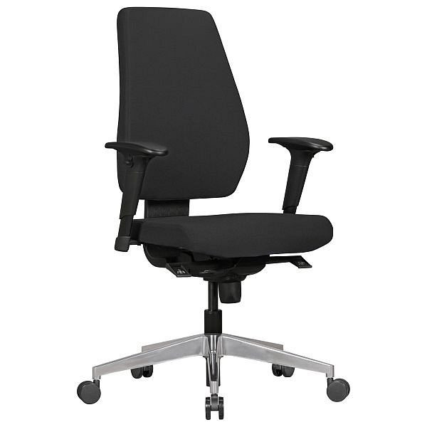 Amstyle pisarniški stol Darius s prevleko iz blaga v črni barvi, SPM1.280