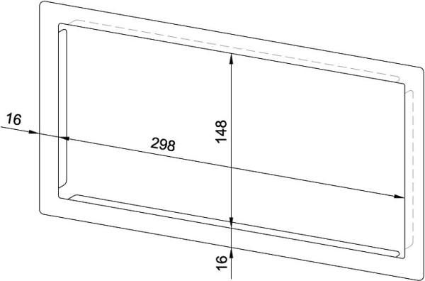 Wagner EWAR pokrivni okvir za napravo dimenzije 298x148, mat, 768658