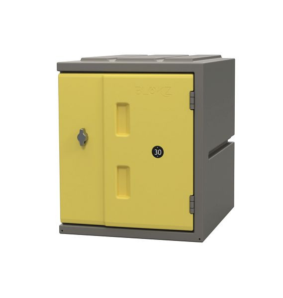 Plastična omarica Lotz 450 Plastična omarica, višina: 450 mm, rumena vrata, vrtljiva ključavnica, 221450-05
