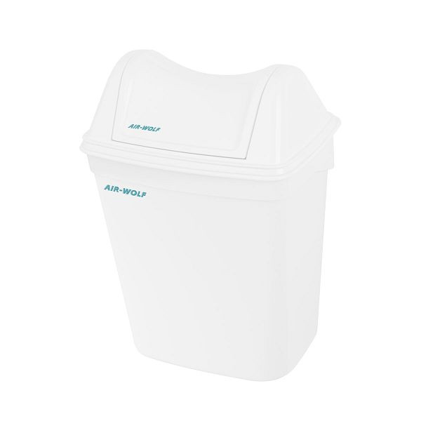 Posoda za higienske odpadke Air Wolf s pokrovom, brez podajalnika vrečk, bela, 8 litrov, ABS plastika, serija Beta, 30-124