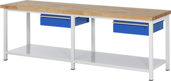 RAU delovna miza serije 8000 - model 8001A6, Š2500 x G700 x V840-1040 mm, 03-8001A6-257B4H.11