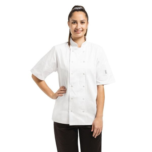 Whites kuharska jakna Vegas s kratkimi rokavi bela L, A211-L