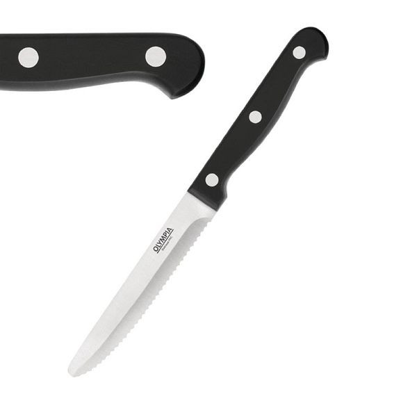 Olympia nož za zrezke z okroglo konico črn, PU: 12 kosov, CS716