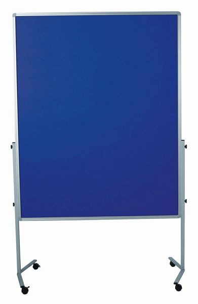 Predstavitvena tabla Legamaster PREMIUM mobile, 120 x 150 cm, prevlečena s klobučevino, mornarsko modra, 7-204400