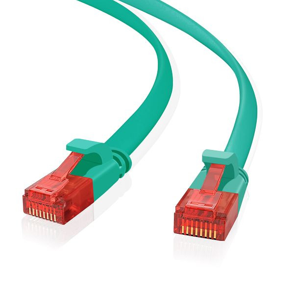 Helos ultra ploščati patch kabel U/UTP Cat 6 zelen 0,25m, 148728