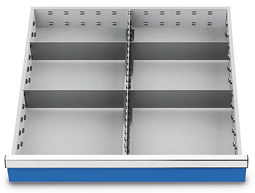 Bedrunka+Hirth predalni vložki T736 R 24-24, za višino plošče 100/125 mm, 1 x MF 600 mm, 4 x TW 300 mm, 144BLH100