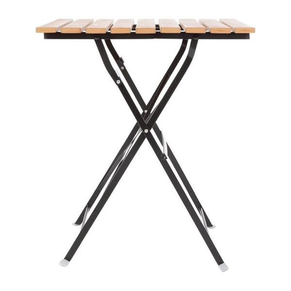 Bolero kvadratna zložljiva dvoriščna miza imitacija lesa 60 cm, GJ765