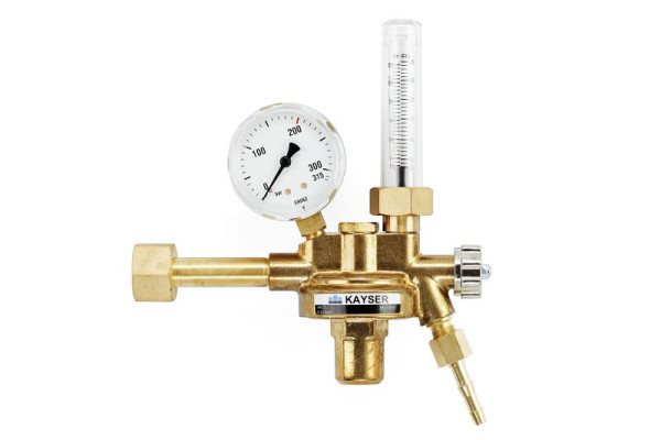 Kayser regulator tlaka 'Argon/Co2' z merilnikom pretoka, z 1 manometrom, Ø 63 mm in merilnikom pretoka, 200 barov, 5-30 l/min., 57121