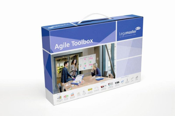 Legamaster Agile Toolbox, komplet pripomočkov za vodenje projektov, vključno s kartami za načrtovanje pokra, 7-125400