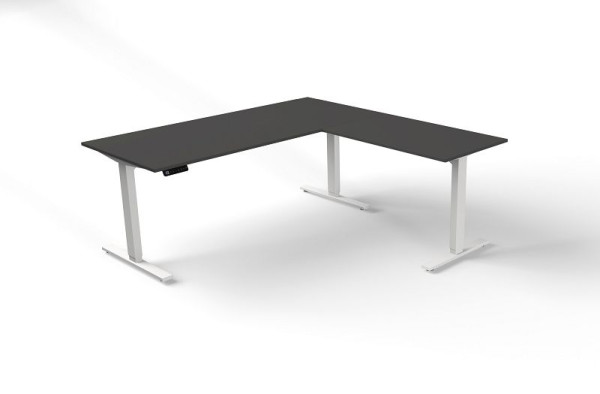 Kerkmann sedeča/stoječa miza Š 1800 x G 800 mm z nadgradnim elementom, električno nastavljiva višina od 720-1200 mm, Move 3, barva: antracit, 10382213
