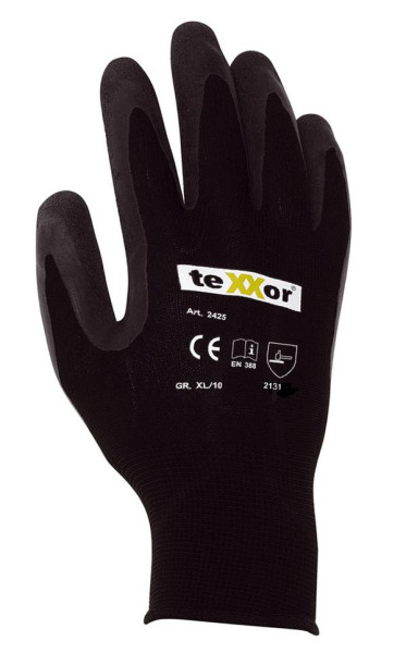 teXXor poliestrske pletene rokavice "LATEX COATED", vel.: 10, pak.: 120 par., 2425-10