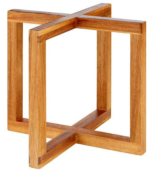 APS bifejsko stojalo -LES-, 20 x 20 cm, višina: 17,5 cm, akacijev les, 33280