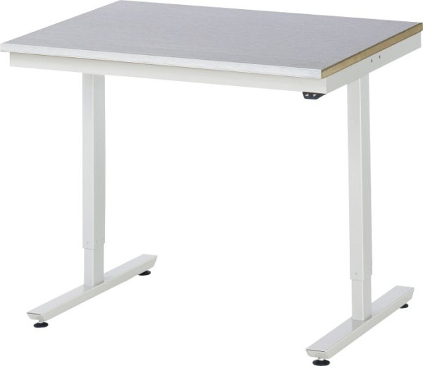RAU delovna miza serije adlatus 150 (električno nastavljiva višina), delovna plošča s prevleko iz jeklene pločevine, 1000x720-1120x800 mm, 08-AT-100-080-S