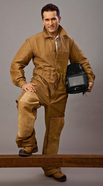 EKASTU Safety zaščitna obleka za radiatorje 605 z usnjem za noge, velikost 52, 286223