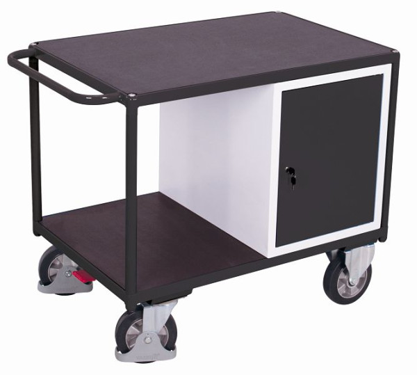 VARIOfit težki delavniški voziček z 2 nakladalnima površinama, zunanje mere: 1.190 x 700 x 930 mm (ŠxGxV), sw-700.620/AG