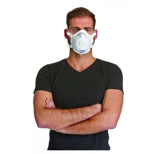 Maska za fini prah DS SafetyWear FFP3, z izdihovalnim ventilom, školjkasta oblika, PU: 120 kosov, P3V