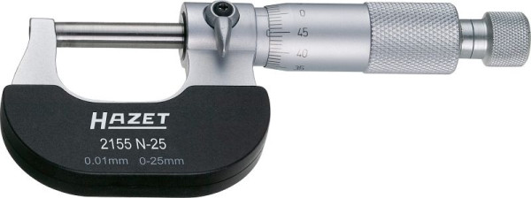 Precizni mikrometri Hazet, merilno območje 0 - 25 mm, vpenjalni obroč in tipalo, 2155N-25