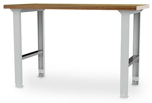 Vrtna delovna miza Bedrunka+Hirth, delovna plošča bukev multiplex 40 mm, noge nastavljive po višini 200 mm, ŠxGxV 1500 x 750 x 859, 03.15.000.3