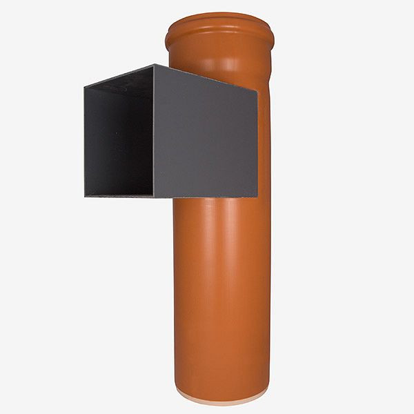 HKW vratna žlebna cev PVC, kvadratna, Ø 250 mm, 708280-25