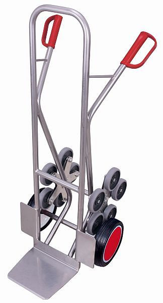 VARIOfit aluminijast stopniščni voziček, 2 peterokraki kolesni zvezdi, zunanje mere: 610 x 675 x 1.310 mm (ŠxGxV), ap-710.228