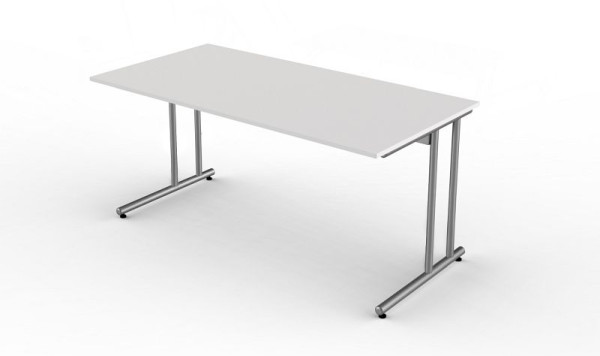 Pisalna miza Kerkmann Š 1600 x G 800 x V 750 mm, svetlo siva, 11467011