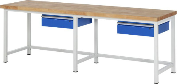 RAU delovna miza serije 8000 - model 8001A1, Š2500 x G700 x V840-1040 mm, 03-8001A1-257B4H.11