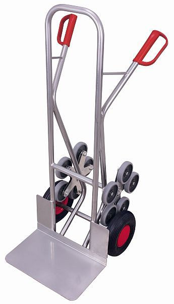 VARIOfit aluminijast stopniščni voziček, 2 petkraki kolesni zvezdi, zunanje mere: 610 x 725 x 1.310 mm (ŠxGxV), ap-710.209