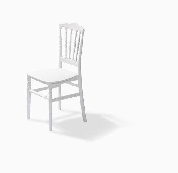 VEBA zložljivi stol Napoleon slonokoščeno bela, polipropilen, 41x43x89,5 cm (ŠxGxV), nelomljiv, 50400