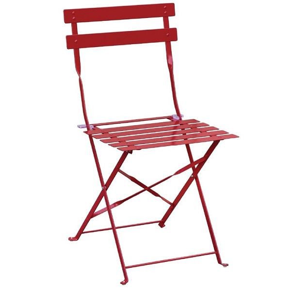 Zložljivi dvoriščni stoli Bolero jekleno rdeči, PU: 2 kosa, GH555