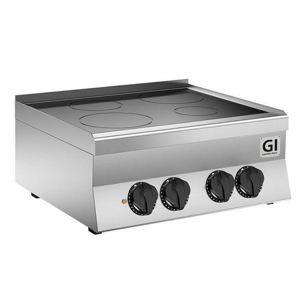 Gastro-Inox 650 "High Performance" steklokeramična kuhalna plošča s 4 kuhališči 145mm + 180mm + 2x 220mm, 70cm, namizni model, 160.025