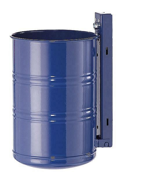 Posoda za odpadke Renner približno 20 L, neperforirana, za stensko in stebriško montažo, vroče cinkano in prašno lakirano, kobaltno modra, 7003-01PB 5013