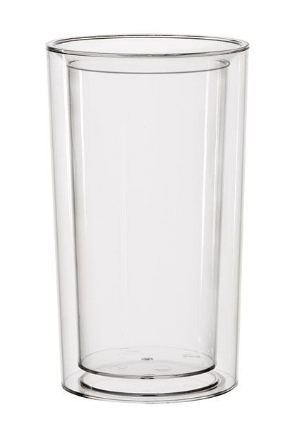 Hladilnik za steklenice APS -PURE-, Ø 13,5 / 10,5 cm, višina: 23 cm, SAN, kristalno prozoren, z dvojno steno, 36063