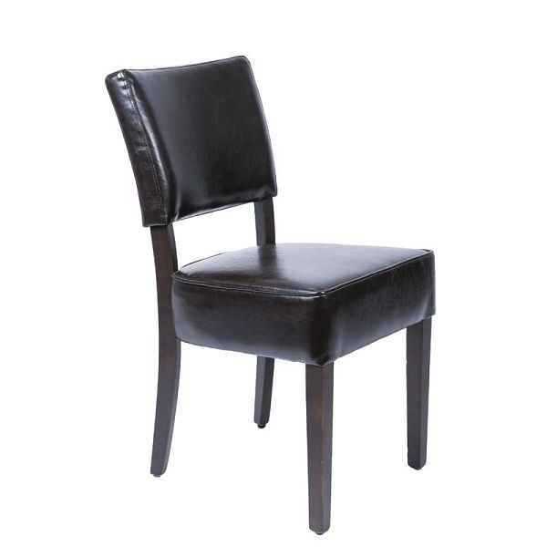 Jedilniški stoli Bolero z globokim sedalom, imitacija usnja, temno rjava, PU: 2 kosa, GF957